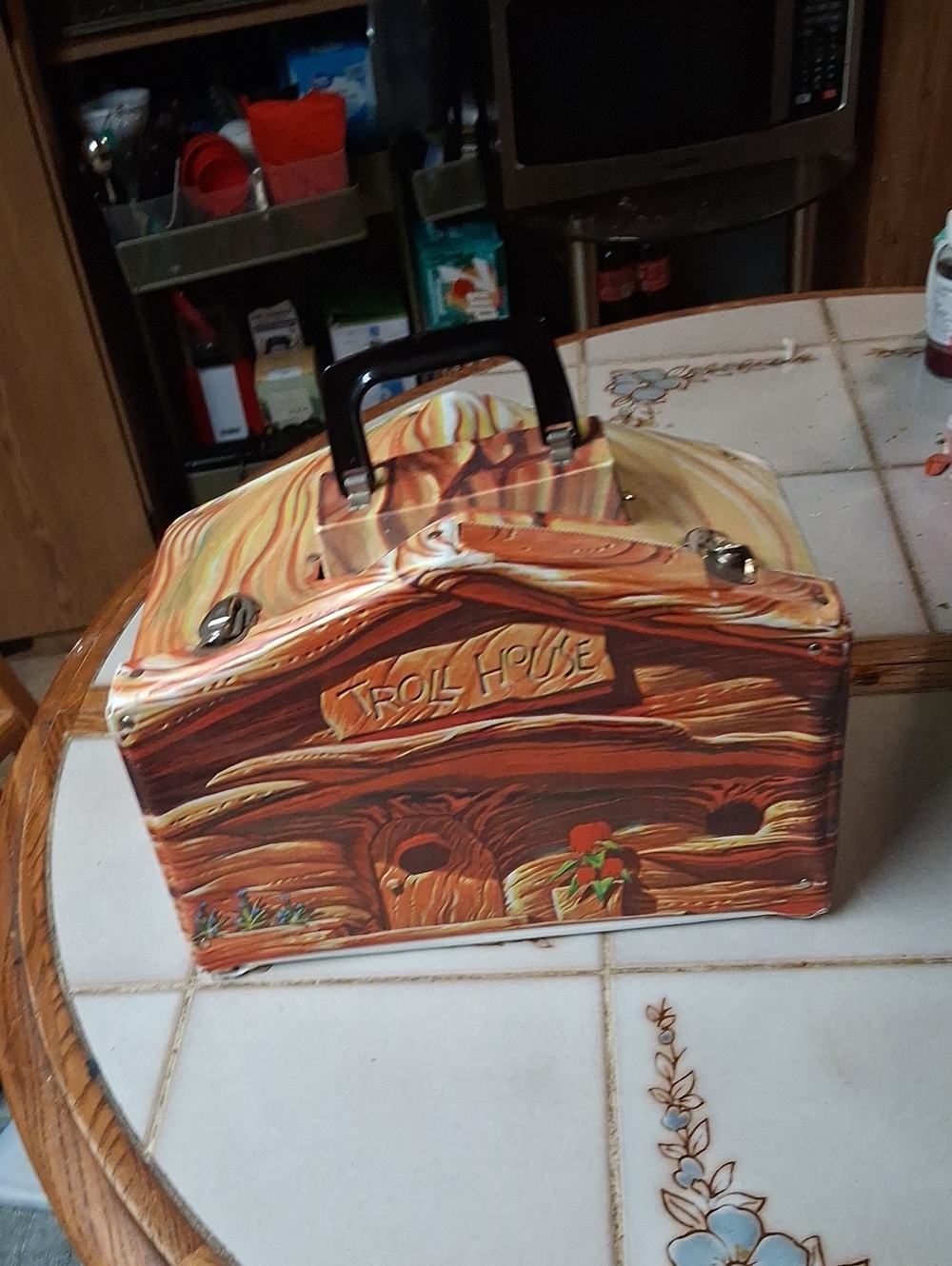 Troll House Decorative Storage Box - Brown Orange.